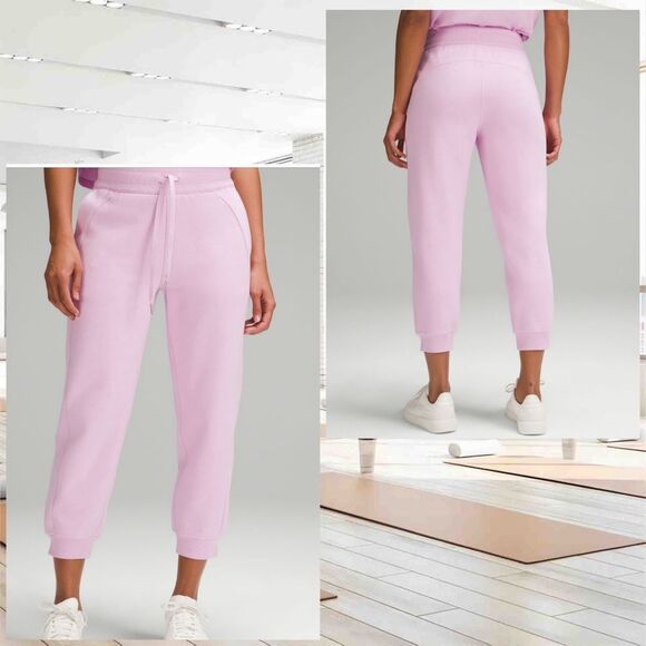 Lululemon Scuba High-Rise Cropped Jogger Vitapink Size 10 NWT - Picture 2 of 7